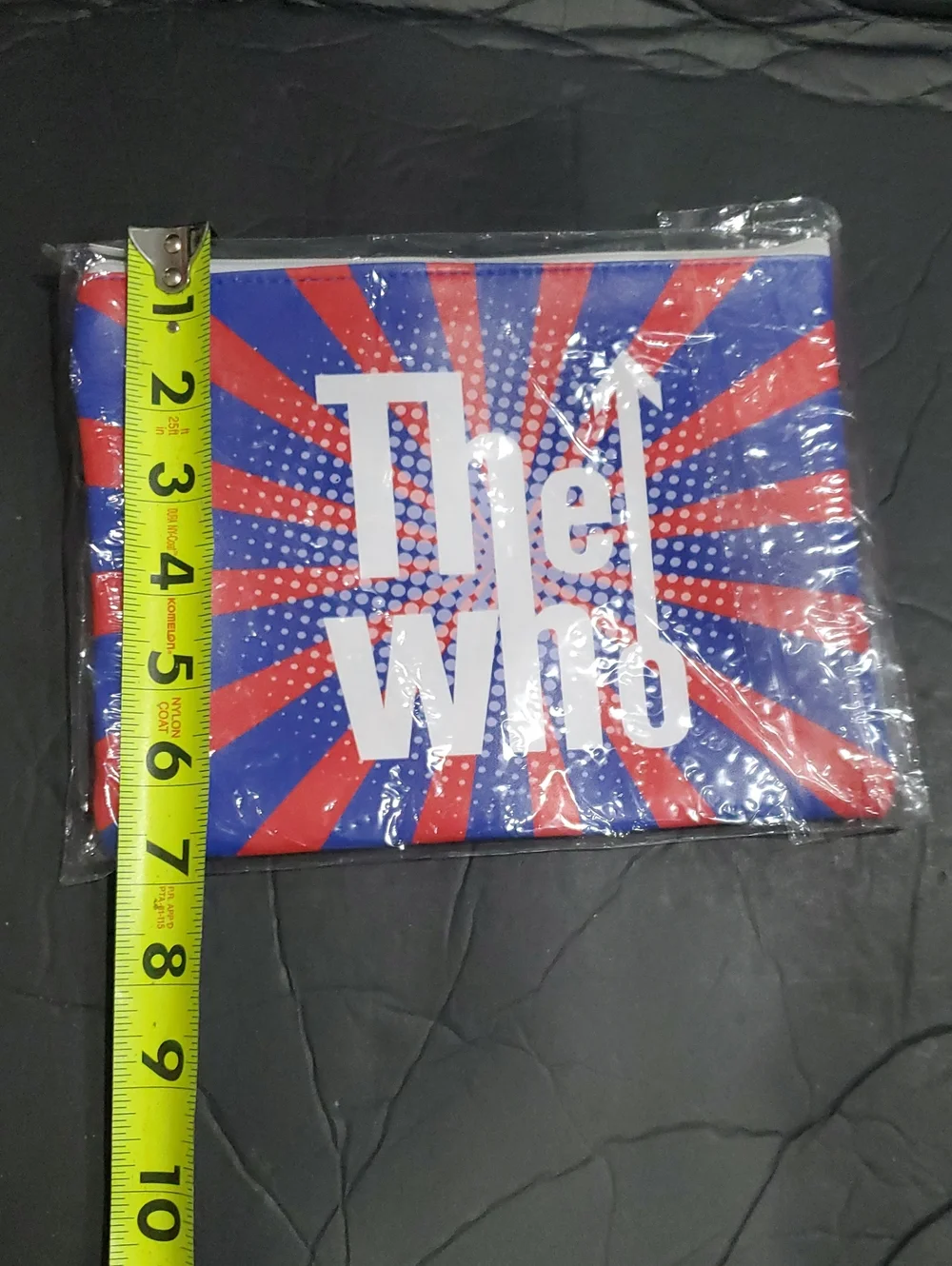 The Who rock band blue red UK union jack style cosmetics makeup pouch case new